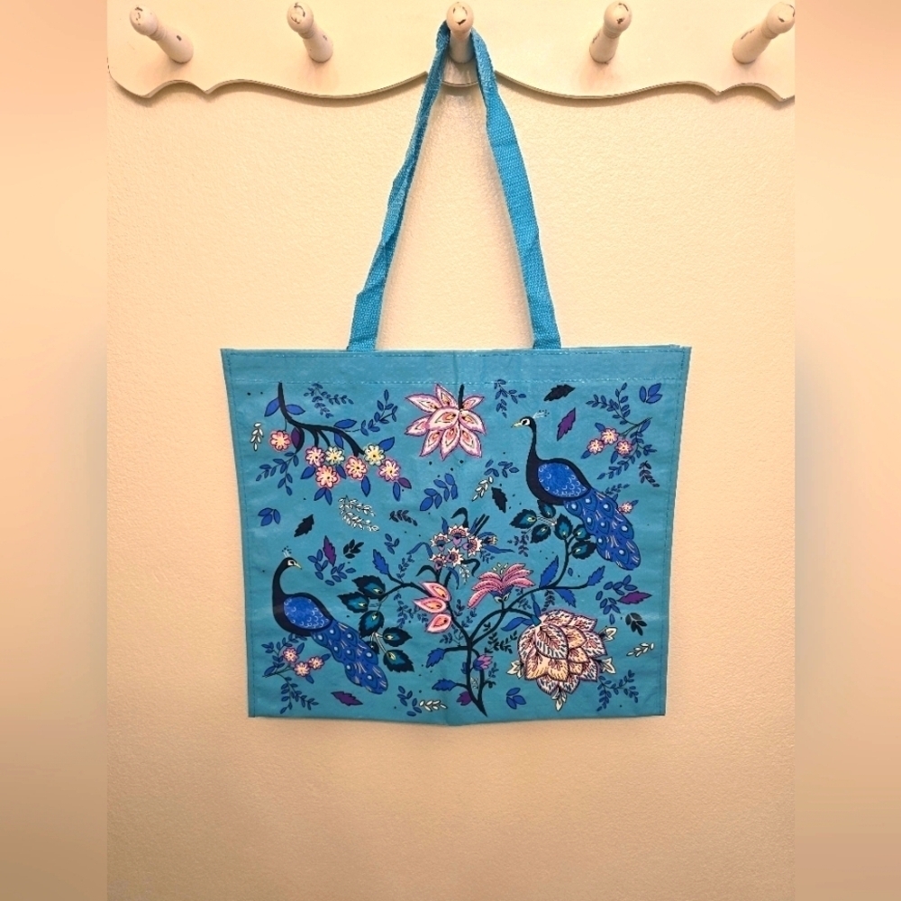 NWT Vera Bradley "Peacock Garden" Market Tote Bag